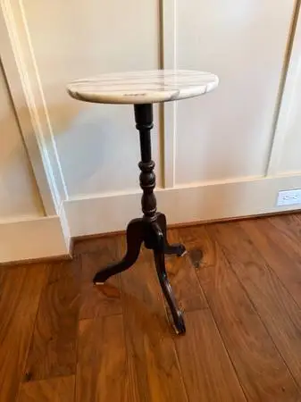 Marble top pedestal table