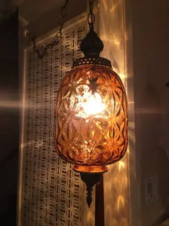Beautiful Large 1960s vintage Swag Lamp/works perfectly/Ready for Use
