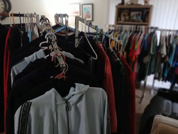 Close out clothes and racks