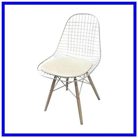 Eames Style Wire Back With Eiffel Base Side Chair