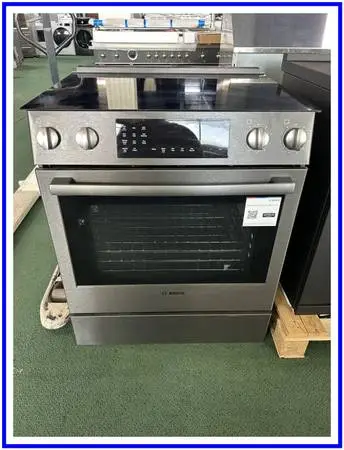 Bosch 800 Series 30″ Black Stainless Steel Slide In Electric Range