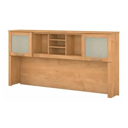 Bush Furniture Somerset 72W Desk Hutch in Maple Cross