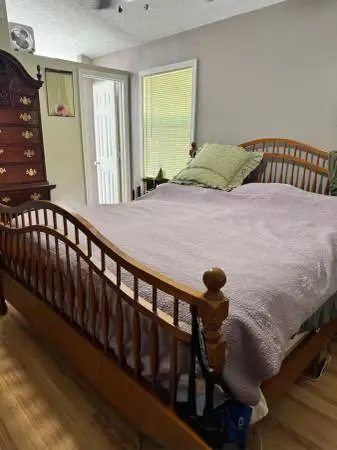 King size bed frame, Head and footboard,Wood bed frame.