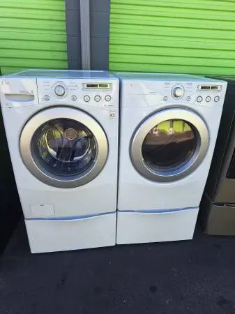 Frontload lg washer dryer set with pedestals
