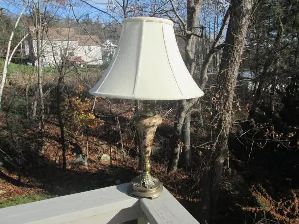 Bill Blass Solid Marble Lamp, Victorian Queen Ann Style