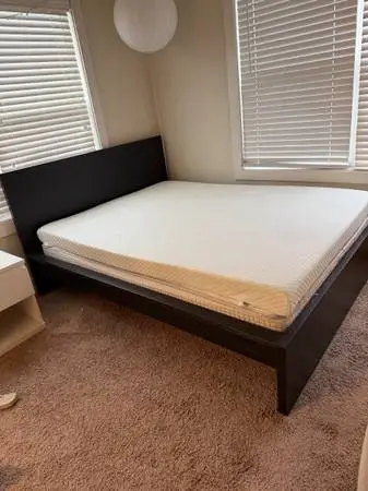 Queen Malm IKEA Bed and Mattress