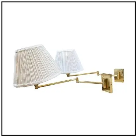 Brass Reticulating Arm Wall Sconces, Pair