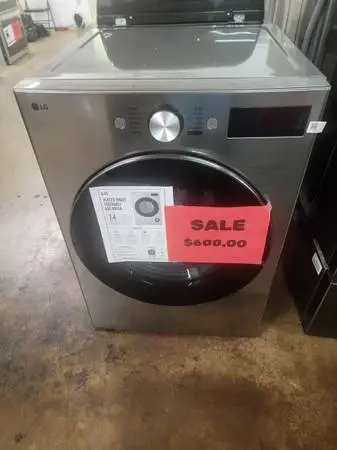 LG 7.4 Cu Ft Smart Gas Dryer with Steam and AI Sensor Dry Graphite Steel Model D