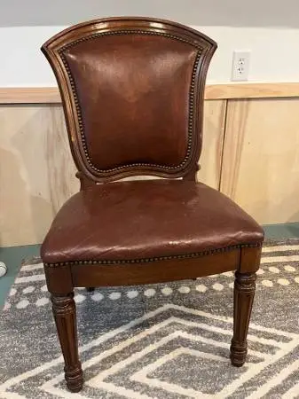 Antique Leather Henredon Chair