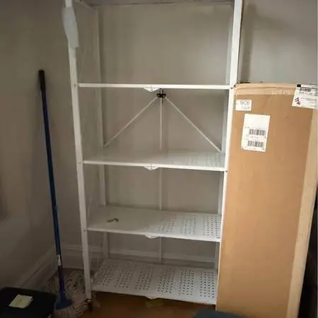 Foldable metal storage bookcases