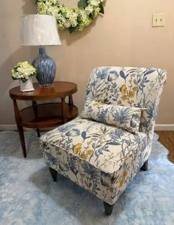 Fabulous Blue Floral Chair