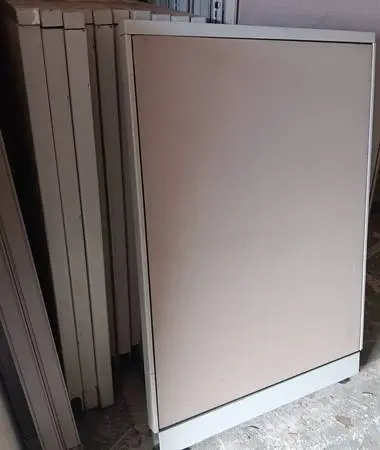 Steelcase Cubicle Partitions-Wall Panels,52 High,36-42W,Lt Beige,Putty