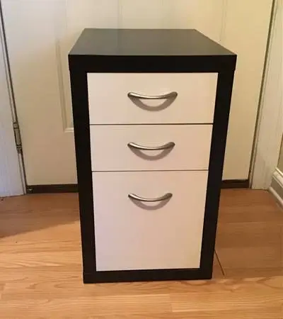 3drawers wood nightstand/storage cabinet