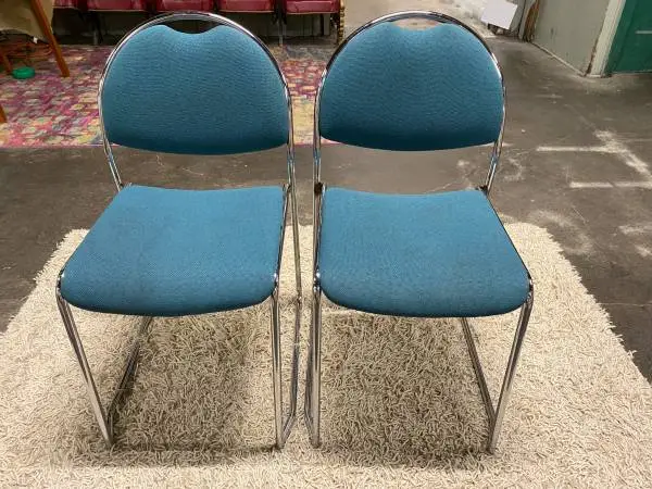 L&B Chrome Side Office Chair