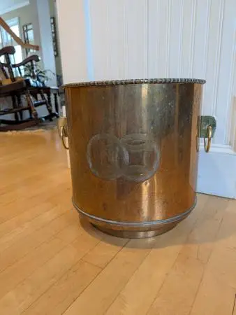 LARGE SOLID BRASS PLANTER / MCM