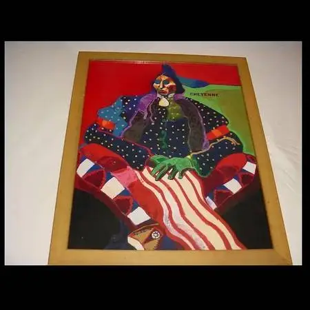 24 VINTAGE TAOS NEW MEXICO ARTIST MALCOLM FURLOW ART PRINT CHEYENNE