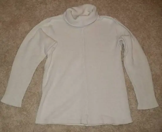 WAFFLE-WEAVE THERMAL T-NECK TOP - IVORY - St. Johns Bay