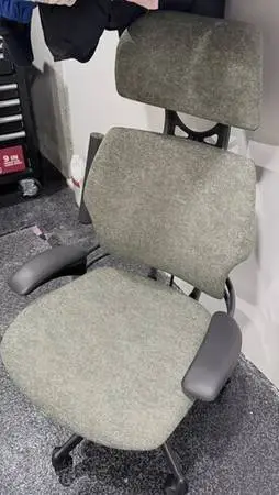 Humanscale Freedom Task Chair with Headrest in a gray/sage color