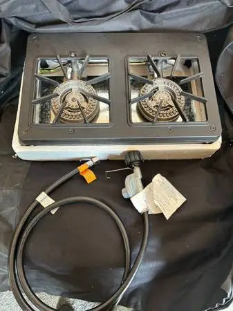 Camp Chef outdoor cooker with regulator- propane grill