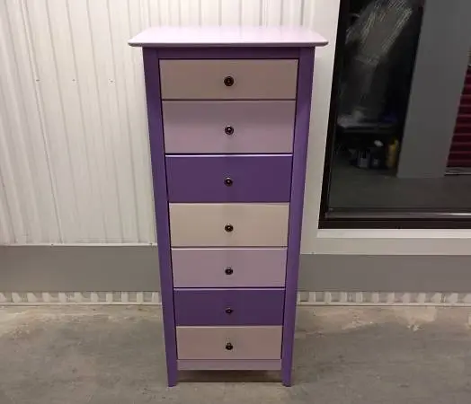 Lingerie Chest of Drawers Tall Dresser - SOLID CHERRY