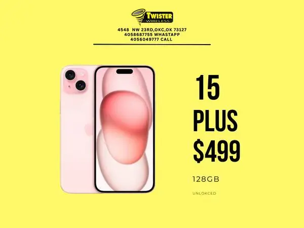 iPhone 15 Plus — Only $499 | Unlocked for Any Carrier | Twister Wireless