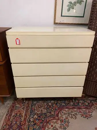 Vintage 5 Drawer Wood Dresser