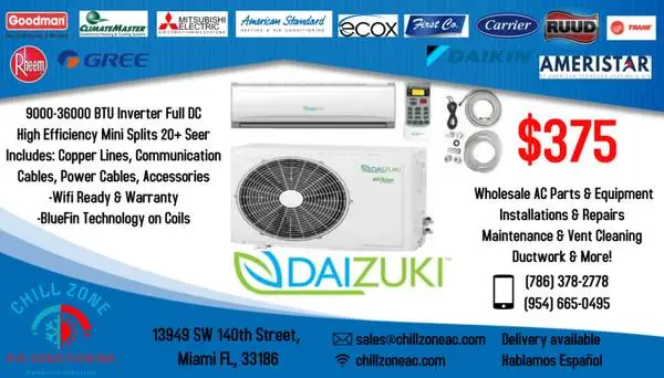 MINI SPLIT INVERTER 110V OR 220V BEST PRICES IN SOUTH F
