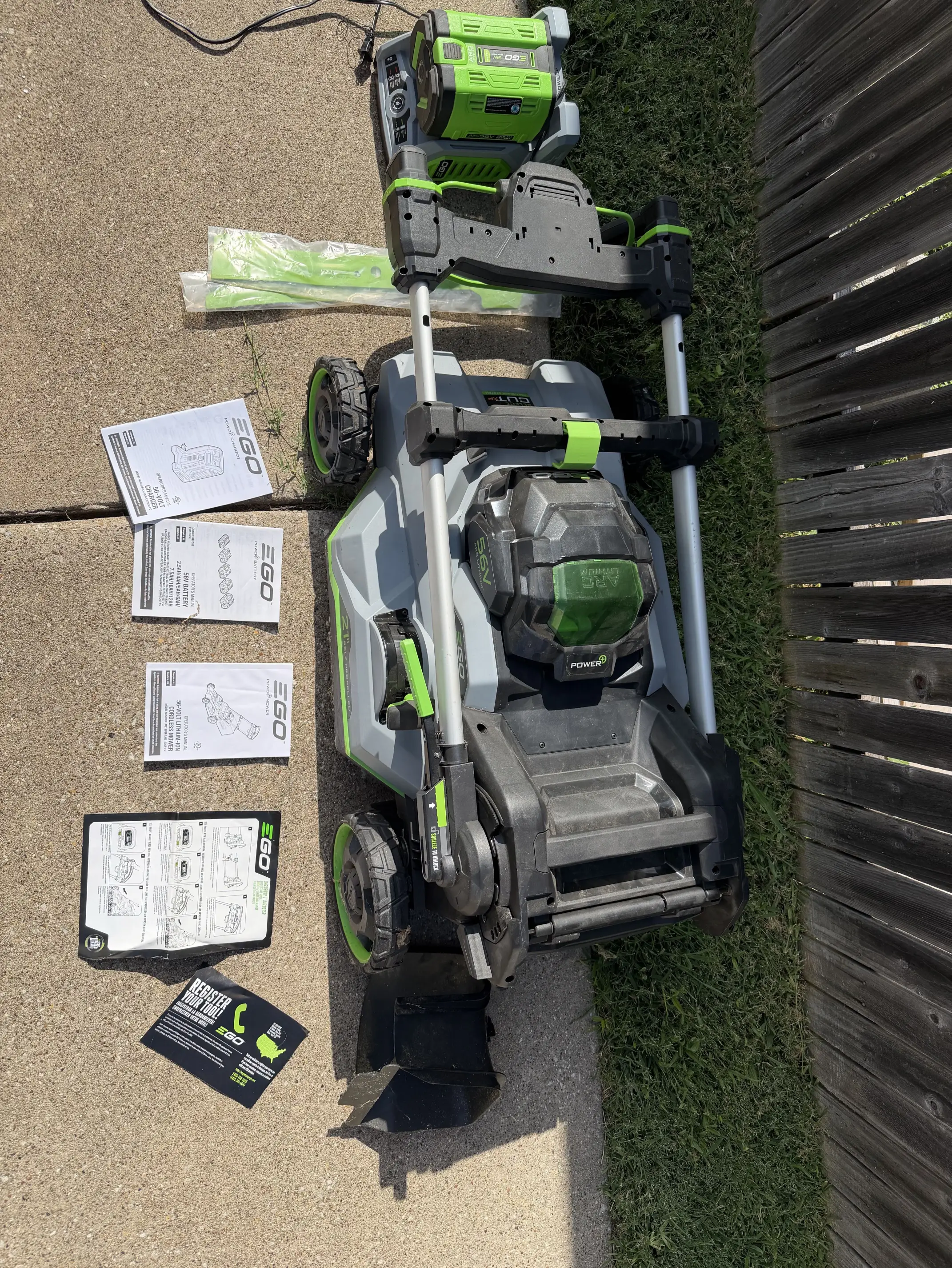 EGO Power+ 21" Self-Propelled Mower + 12.0Ah Battery & Charger & accessories & manuals (Like New)