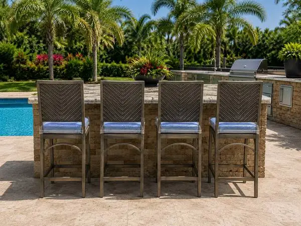 New 4pc set outdoor patio furniture bar stools