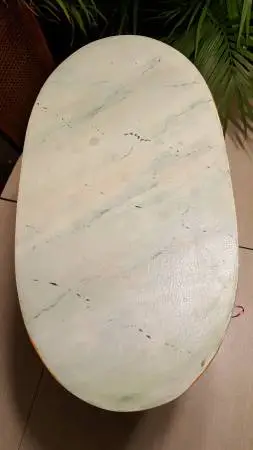 COLORFUL OVAL TABLE HAND PAINTED