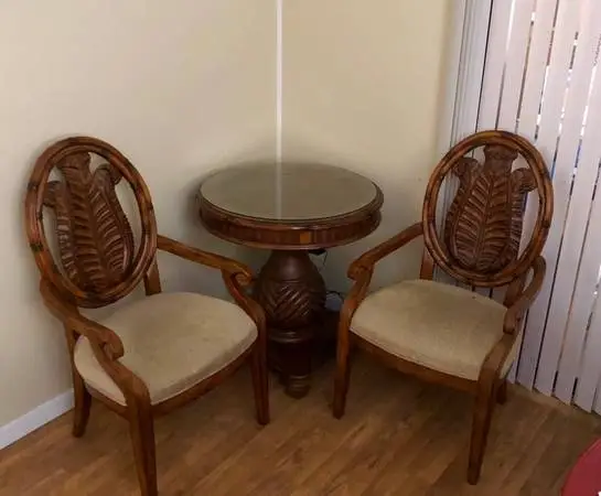 Two Tommy Bahama Style Dining Room Arm Chairs, Captains Chairs