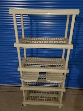 6ft Plastic Shelf / Drawers