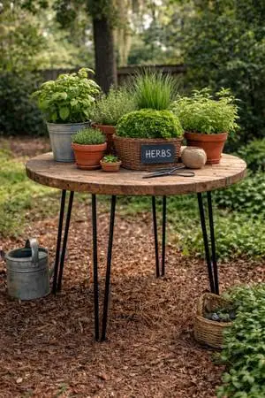Reclaimed Wood Spool End – 35.5” Round
