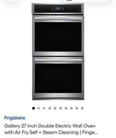 Double door wall oven