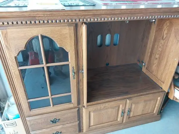 Cabinet, Entertainment, solid oak