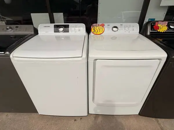 Used White Samsung Toploader Set