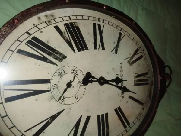 Extra Large Vintage Look Clock >Pocket Watch -Battery Run Like New