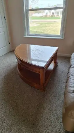 Lift top coffee table, 2 ends, 1 sofa table