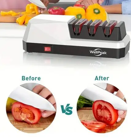 New multifunctional 3 stage electric knife sharpener
