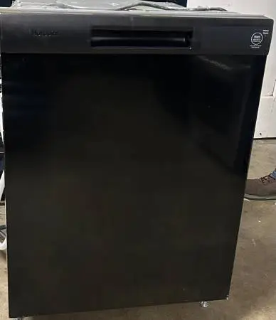 Almost New Black Hot Point Dishwasher 24” Width