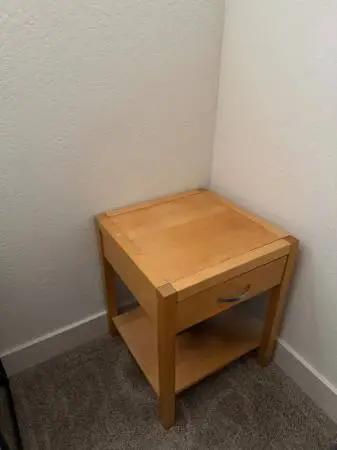 light oak side table