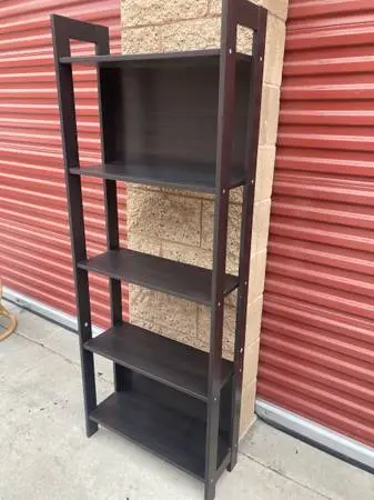 Bookcase/display,5 shelf,brown,help deliver