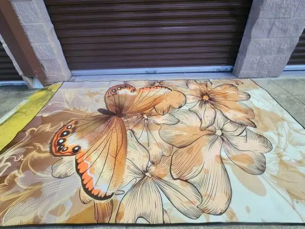 New Butterfly Rug - 8 ft 7.5 by 5 ft 7.5 - see description
