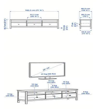 TV console Ikea 6 foot