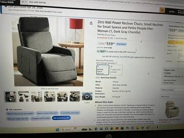 NEW Recliner Chair Wall Hugger