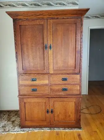 Mission Oak TV Armoire