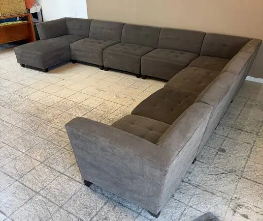 8pc Dark Gray Modular Sectional Couch *delivery available*