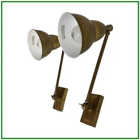 Visual Comfort French Library Single Arm Wall Lamps, Pair