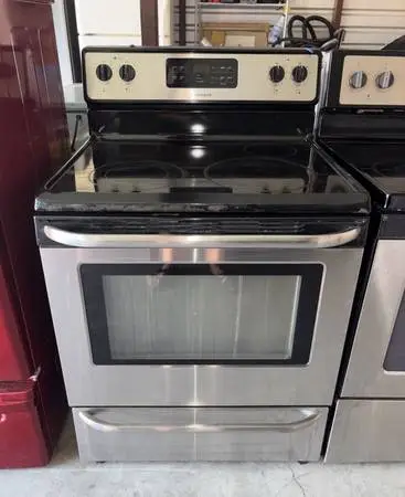 Frigidaire Stainless Steel Flat Top Electric Stove Oven Range