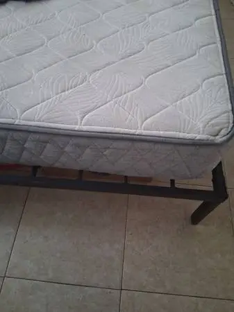 Queen Bed mattress and Platform frame